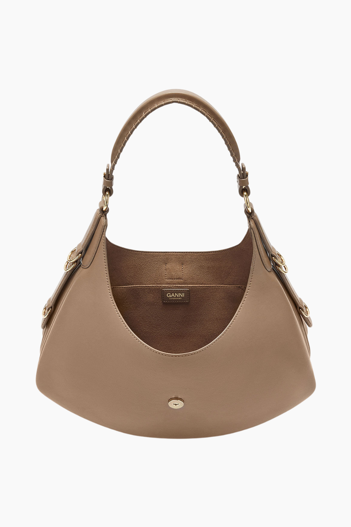 Ganni Kat Small Butter Bag B2070108 - Coca Mocha- GANNI