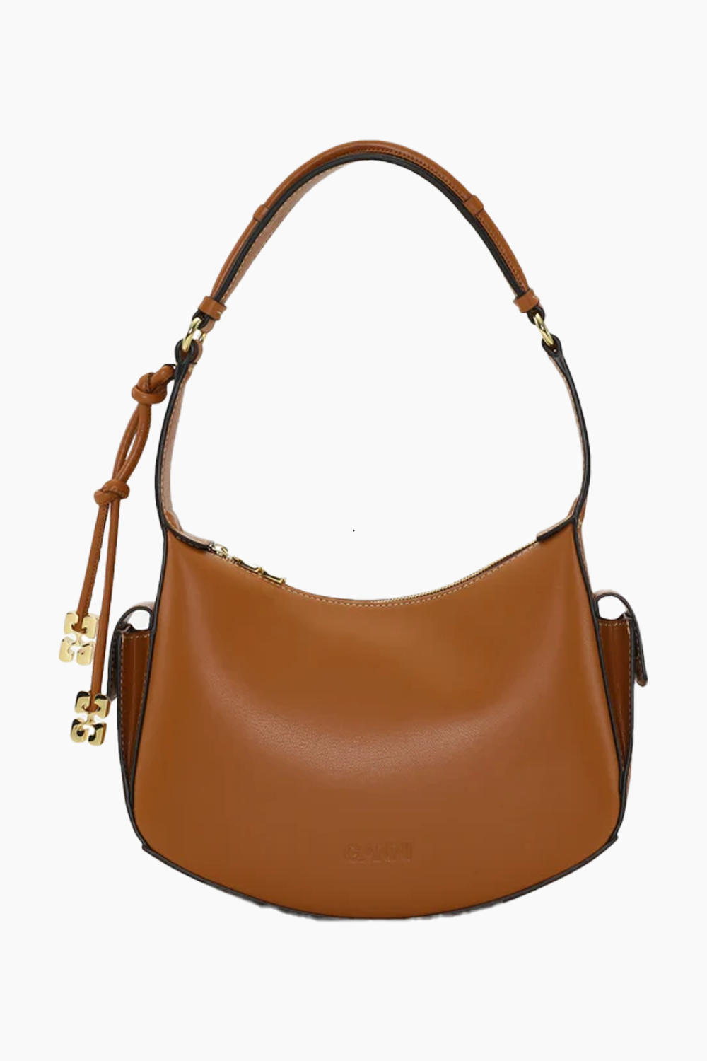 Ganni Shoulder Bag A5417 - Caramel Café - GANNI