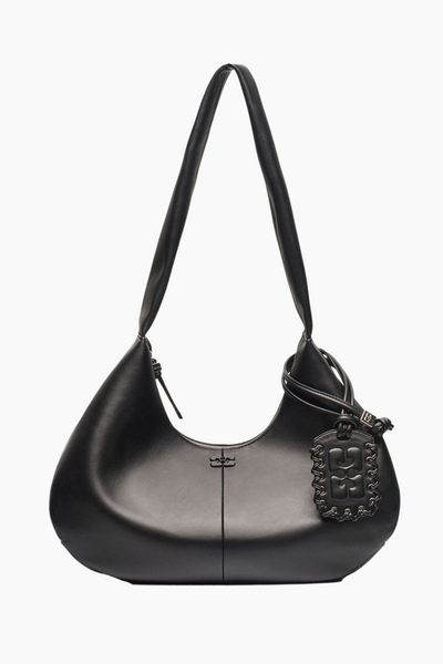 Ganni Bou Bag Hobo Medium A6837 - Black - GANNI