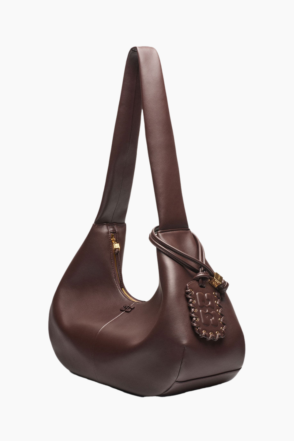 Ganni Bou Bag Hobo Medium A6840 - Seal Brown - GANNI-2