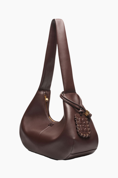 Ganni Bou Bag Hobo Medium A6840 - Seal Brown - GANNI-2