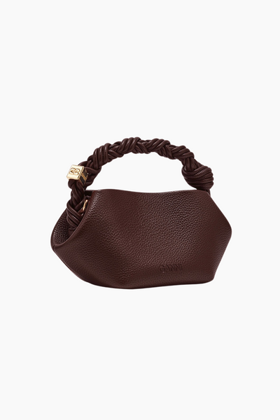 Ganni Bou Bag Mini Grained A7275 - Chicory Coffee - GANNI-2