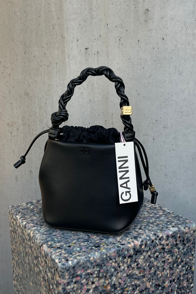 Ganni Bou Bucket Bag A6934 - Black - GANNI