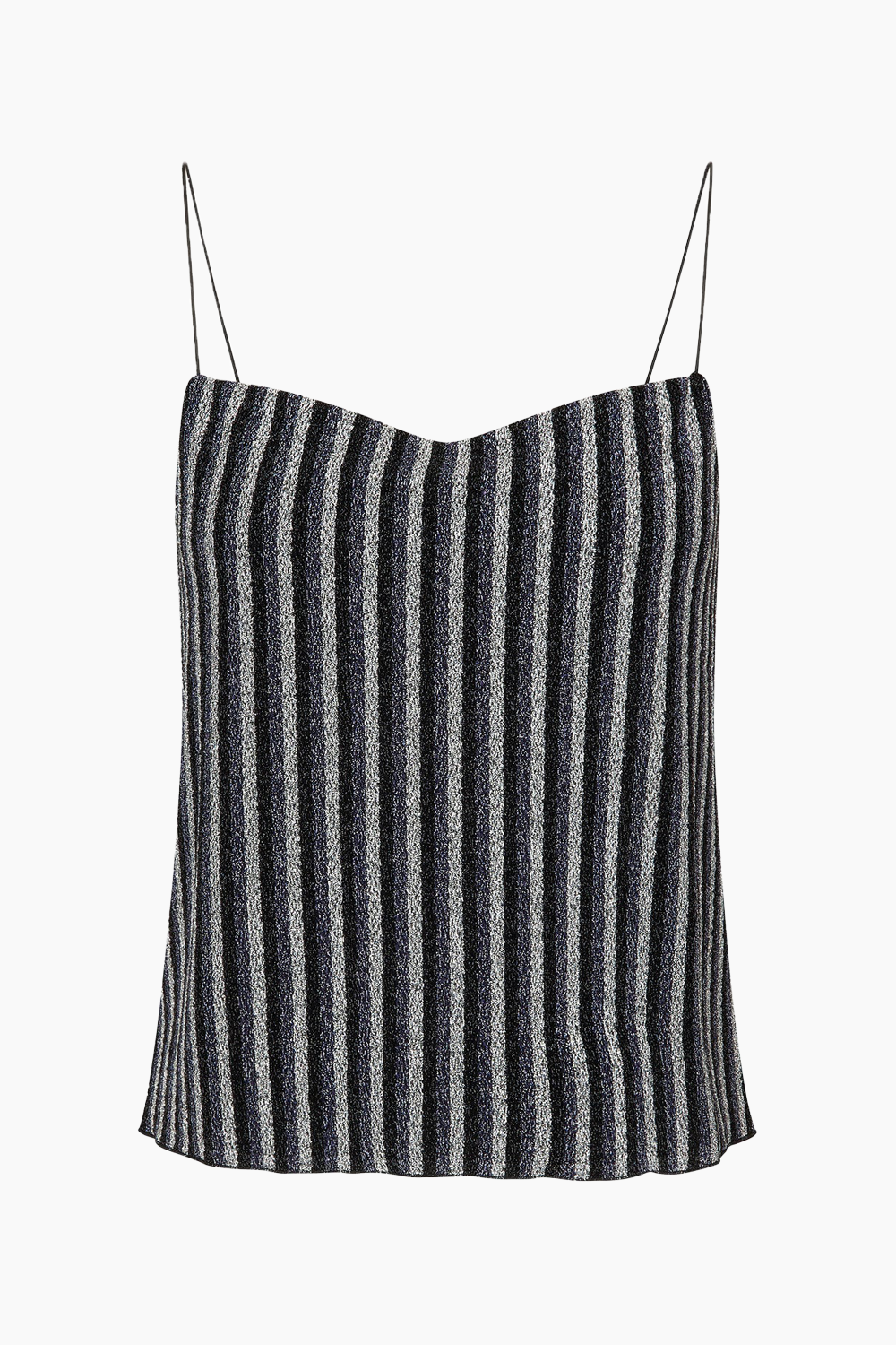 Glitter Jersey Simo Top - Glitter Stripe/Silver - Mads Nørgaard