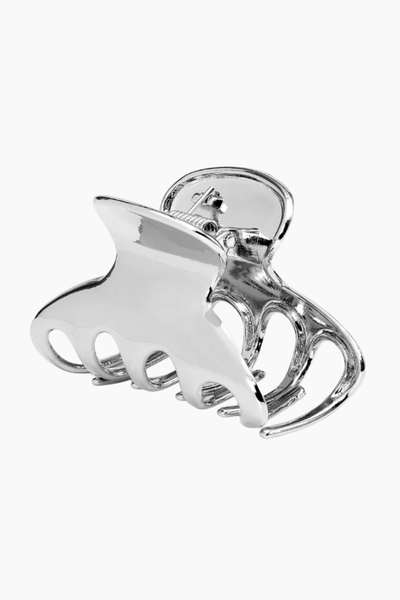 Glossy Hair Claw - Silver - Sui Ava