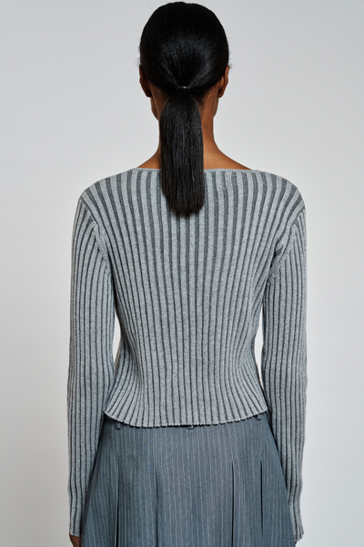 GudrunRS Knit Cardigan - Grey Melange - Résumé