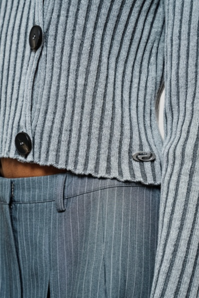 GudrunRS Knit Cardigan - Grey Melange - Résumé