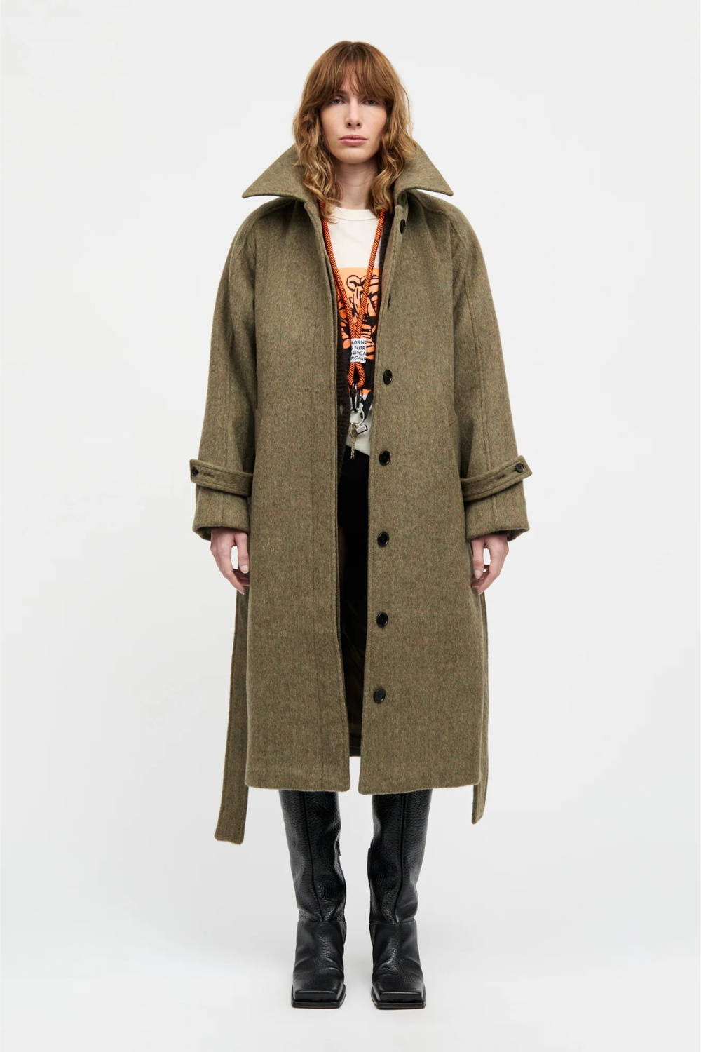 Hairy Wool Megan Coat - Four Leaf Clover - Mads Nørgaard-1