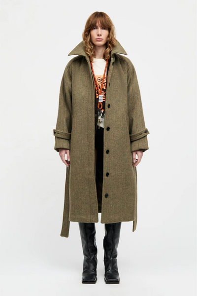 Hairy Wool Megan Coat - Four Leaf Clover - Mads Nørgaard-1