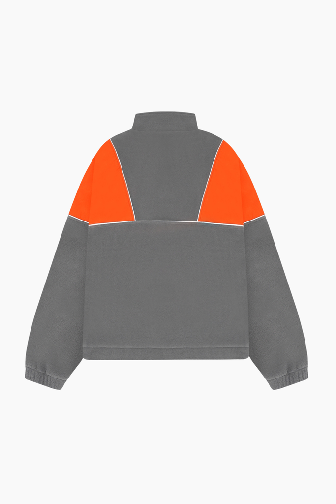 Half Zip Fleece Jacket - Grey - bareen