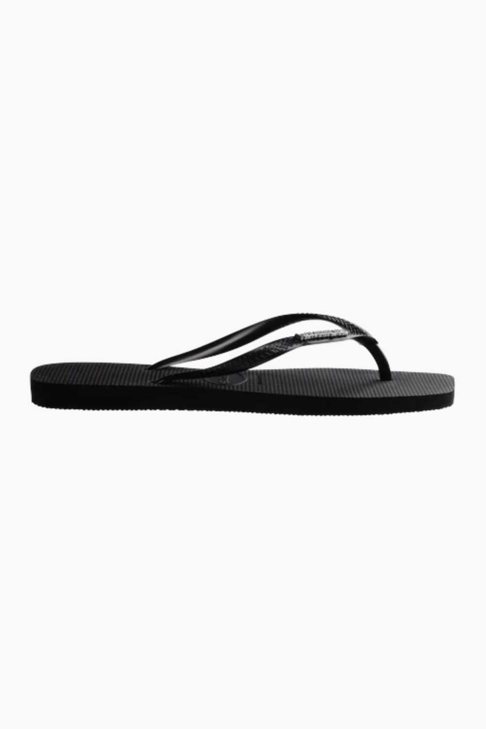 Havaianas Square Logo Metallic Flip Flops - Black/Silver - Havaianas