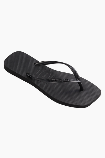 Havaianas Slim Square Flip Flops - Black - Havaianas-1