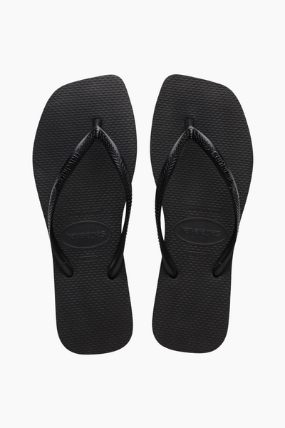 Havaianas Slim Square Flip Flops - Black - Havaianas
