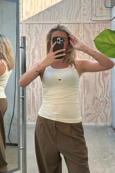 Heart Tank Cotton Rib - Undyed - Baserange-5