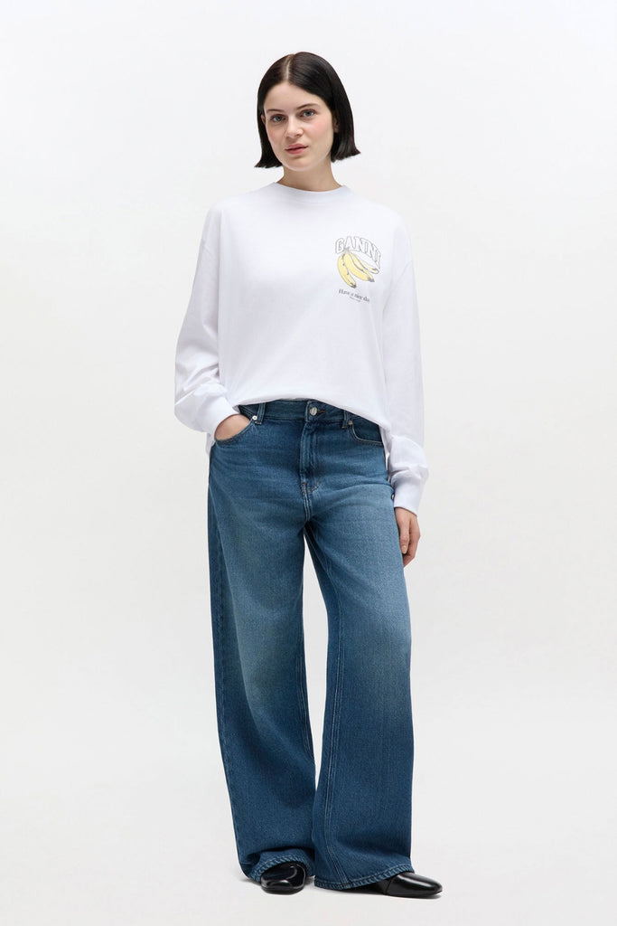 Heavy Denim Izey Jeans A1100044 - Dark Blue Vintage - GANNI