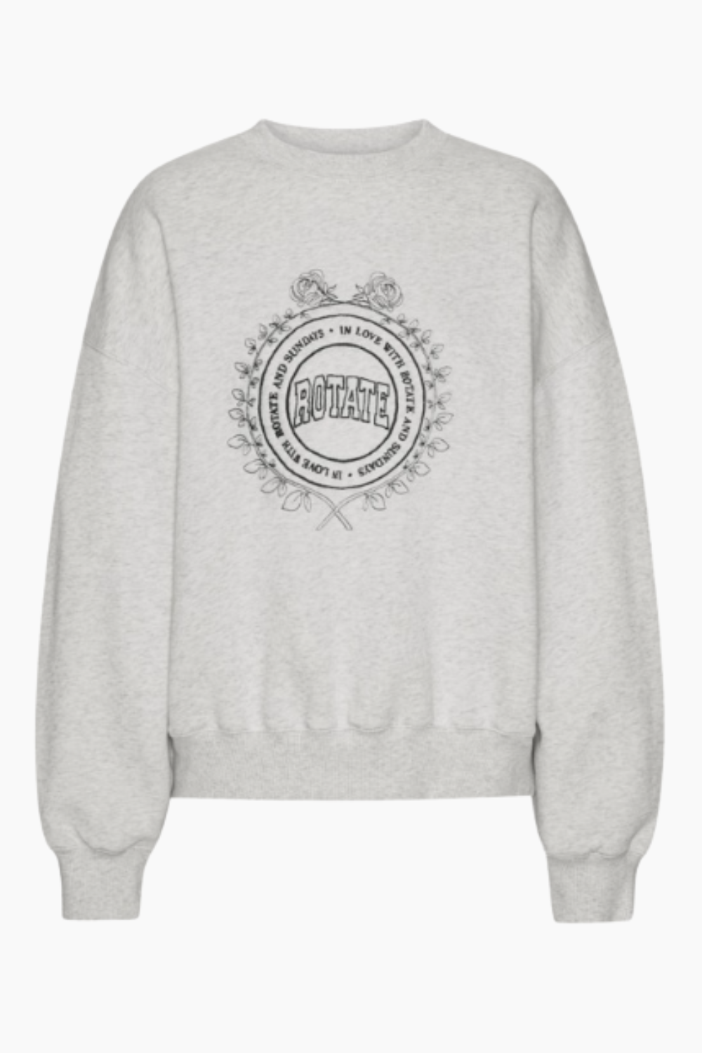 Heavy Sweat Crewneck - White Melange - Rotate