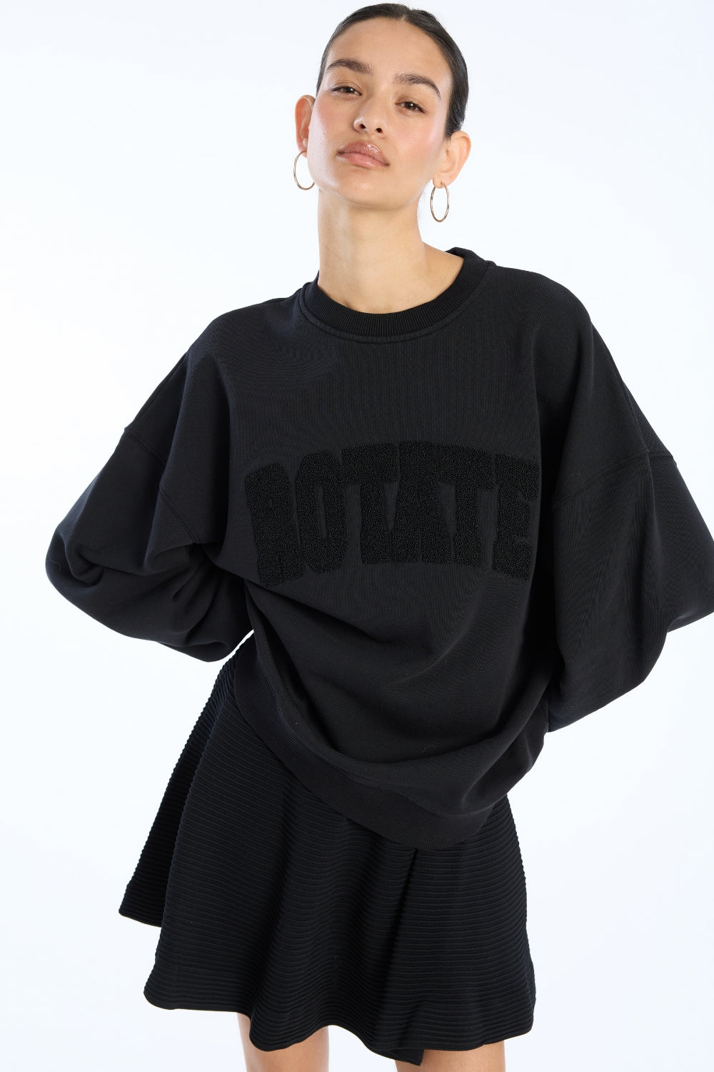 Heavy Sweat Crewneck 115316100 - Black - Rotate