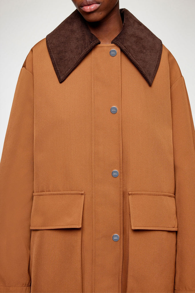 Heavy Twill Jacket A1010221 - Cinnamon Swirl - GANNI