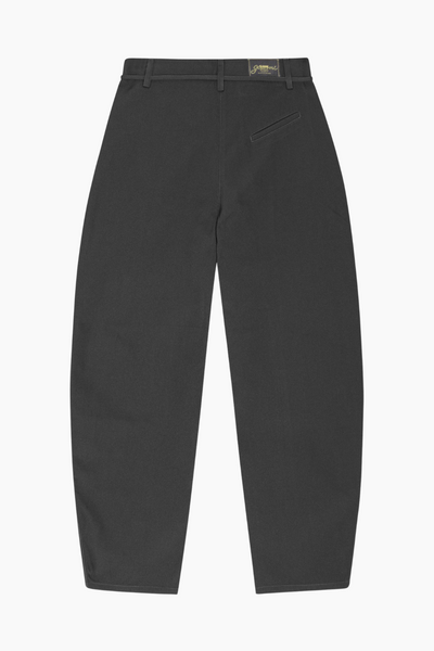Heavy Twill Curved Pants W0238 - Phantom - GANNI-1