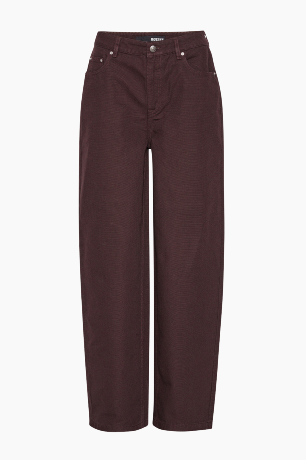 Heavy Woven Wide Pants - Chocolate Plum (Brown) - Rotate