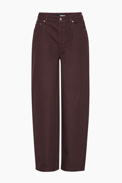 Heavy Woven Wide Pants - Chocolate Plum (Brown) - Rotate