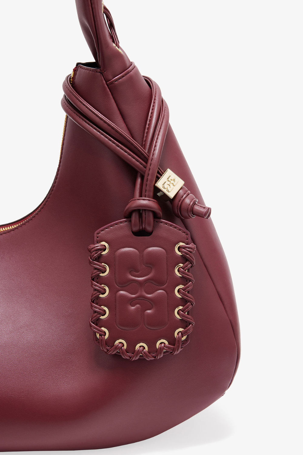 Hobo Medium Laces A7262 - Burgundy - GANNI