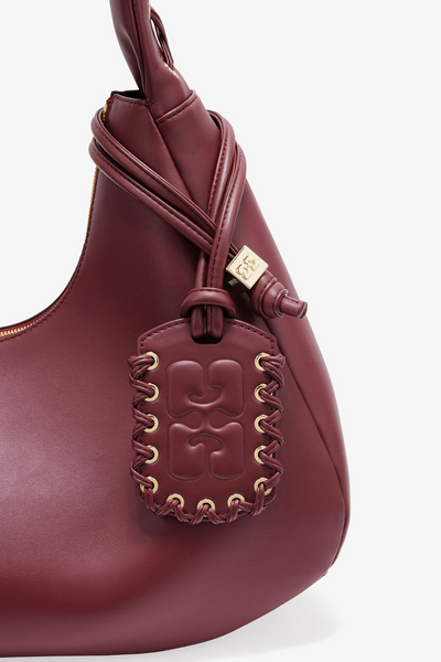 Hobo Medium Laces A7262 - Burgundy - GANNI