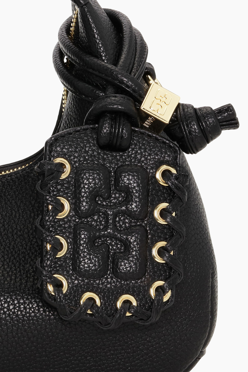 Hobo Mini Grained A6976 - Black - GANNI-2