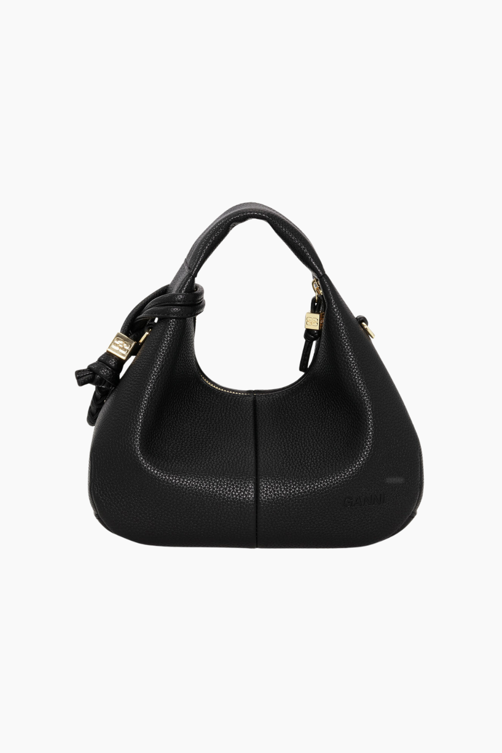 Hobo Mini Grained A6976 - Black - GANNI-4