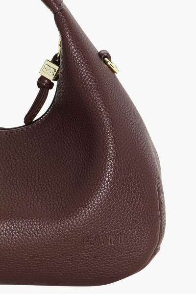 Hobo Mini Grained A7102 - Chicory Coffee - GANNI-5