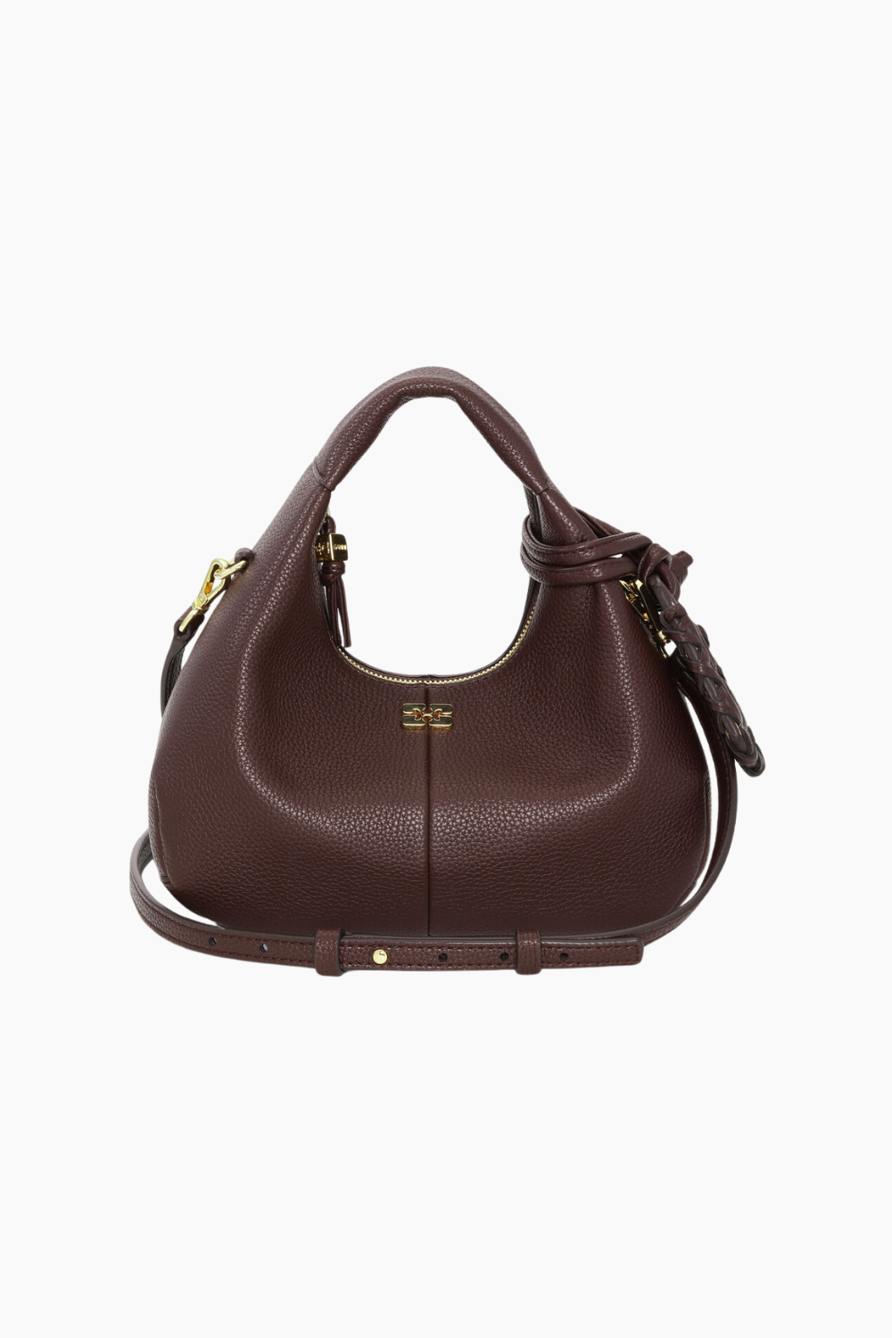 Hobo Mini Grained A7102 - Chicory Coffee - GANNI