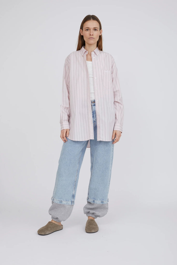 Holiday Shirt - Dusty Rose Stripe - H2O Fagerholt