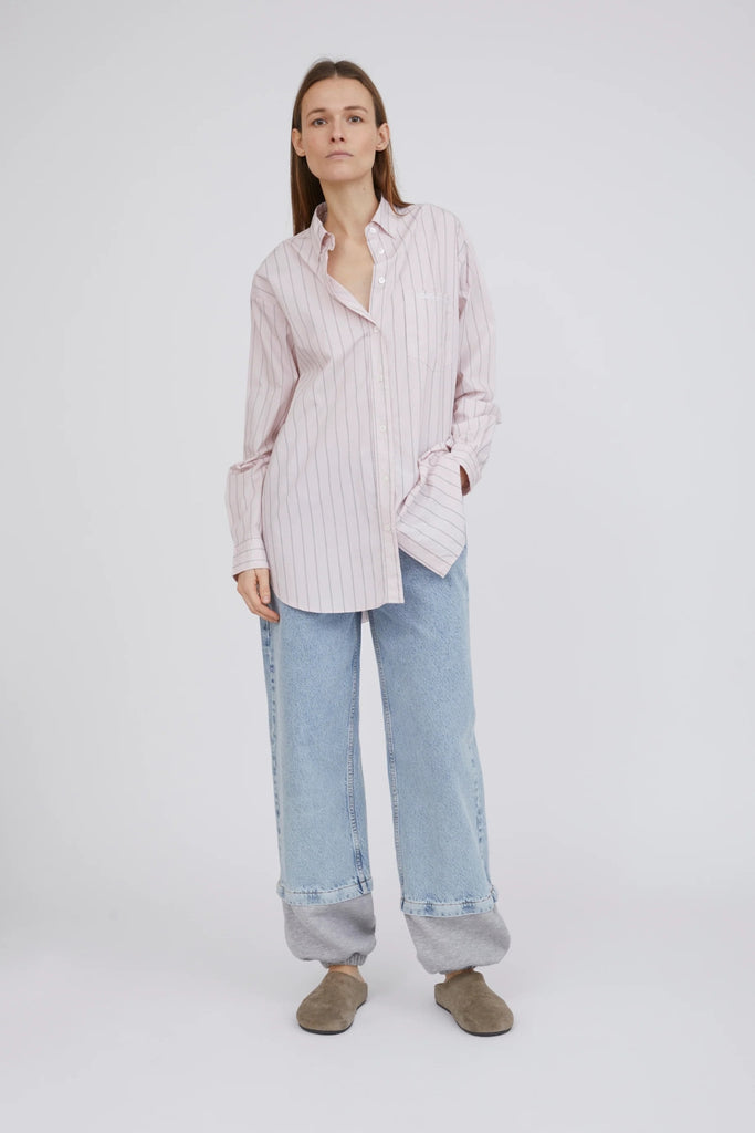 Holiday Shirt - Dusty Rose Stripe - H2O Fagerholt