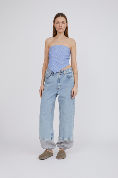 Holiday Wrap Top - Blue Stripe - H2O Fagerholt