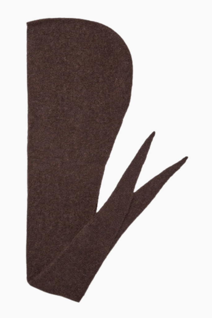 Hood Scarf - Brown - Oval Square