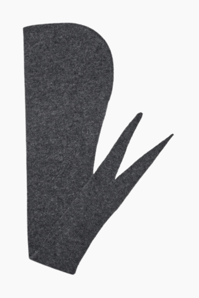Hood Scarf - Dark Grey Melange - Oval Square