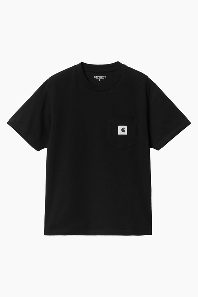W' S/S Pocket T-shirt - Black - Carhartt WIP