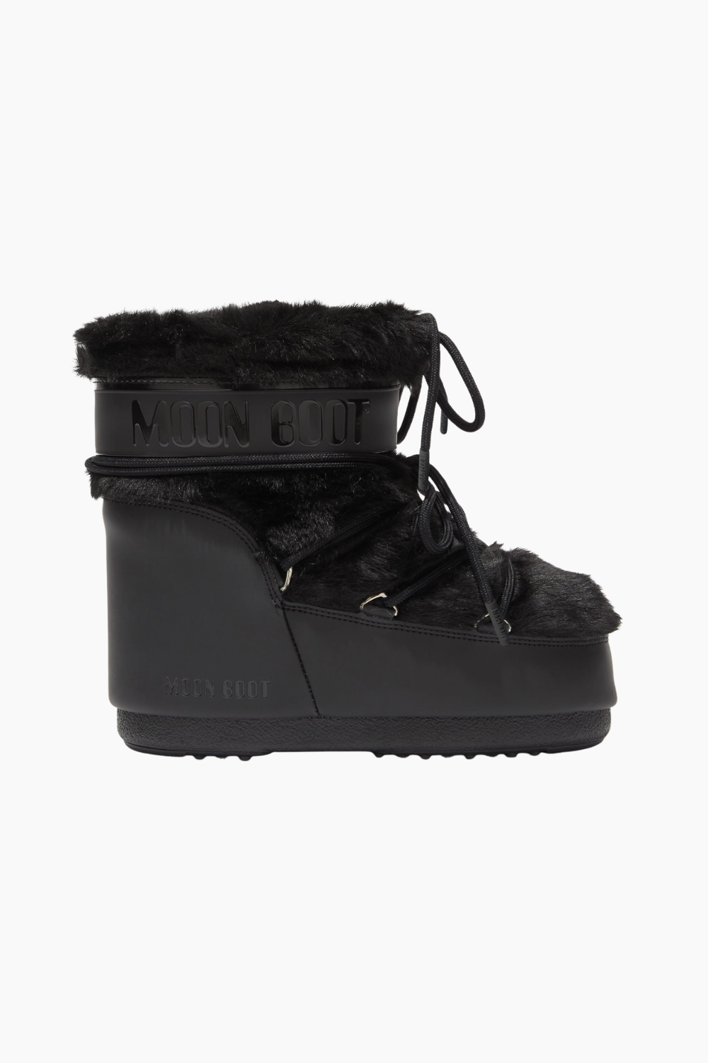 Icon Low Faux Fur Boots - Black - Moon Boot