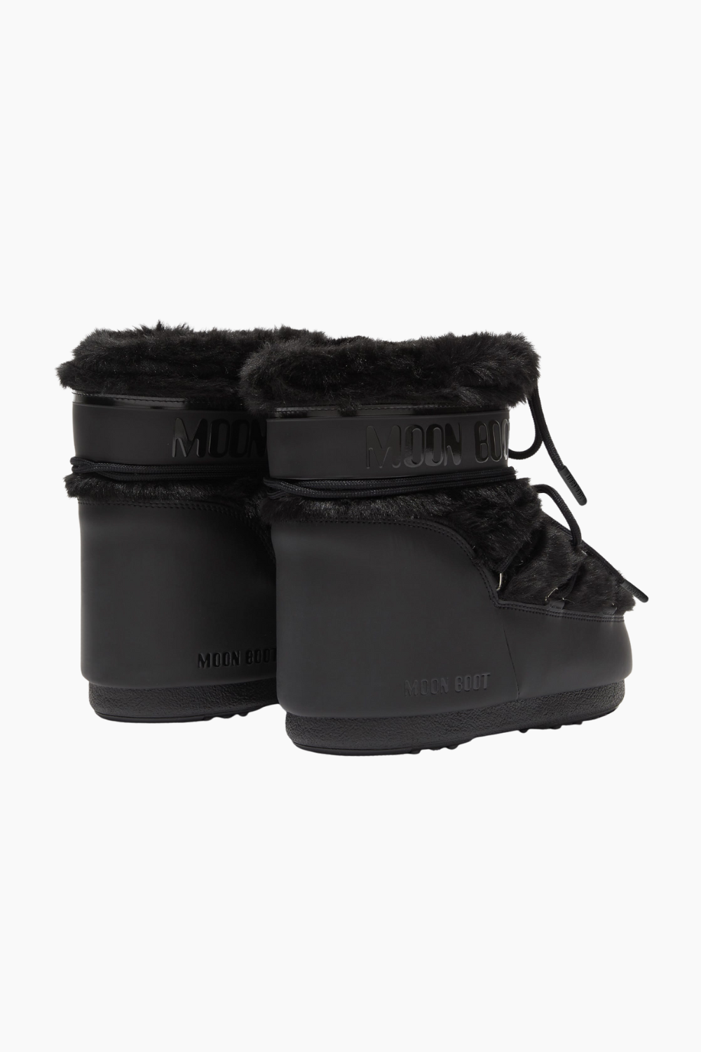 Icon Low Faux Fur Boots - Black - Moon Boot
