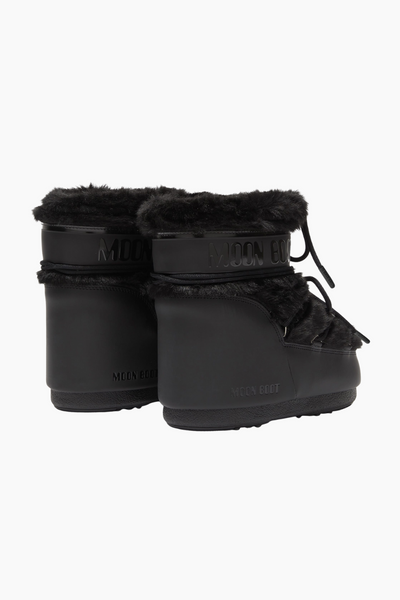 Icon Low Faux Fur Boots - Black - Moon Boot