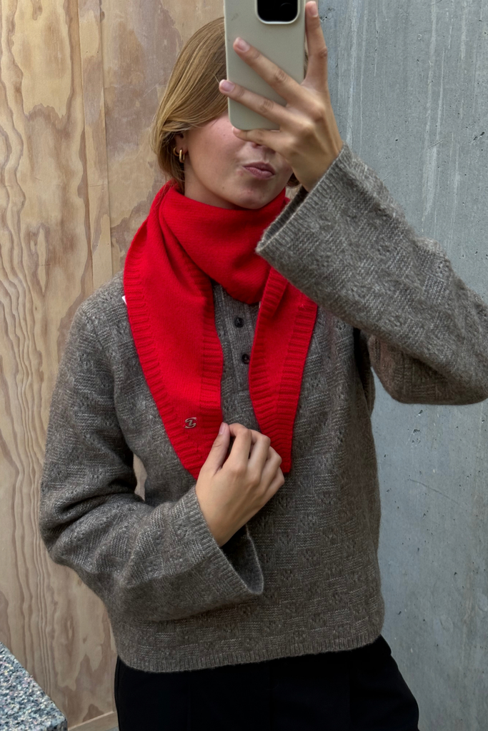 Isa Cashmere Scarf - Red - Holzweiler