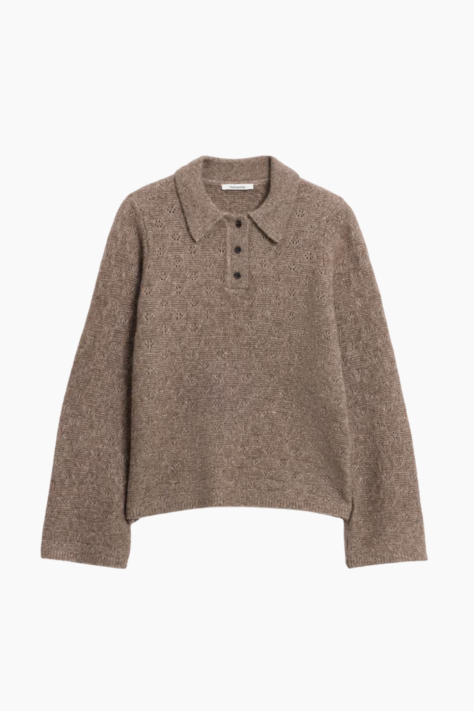 Jackie Polo Sweater - Taupe - Holzweiler