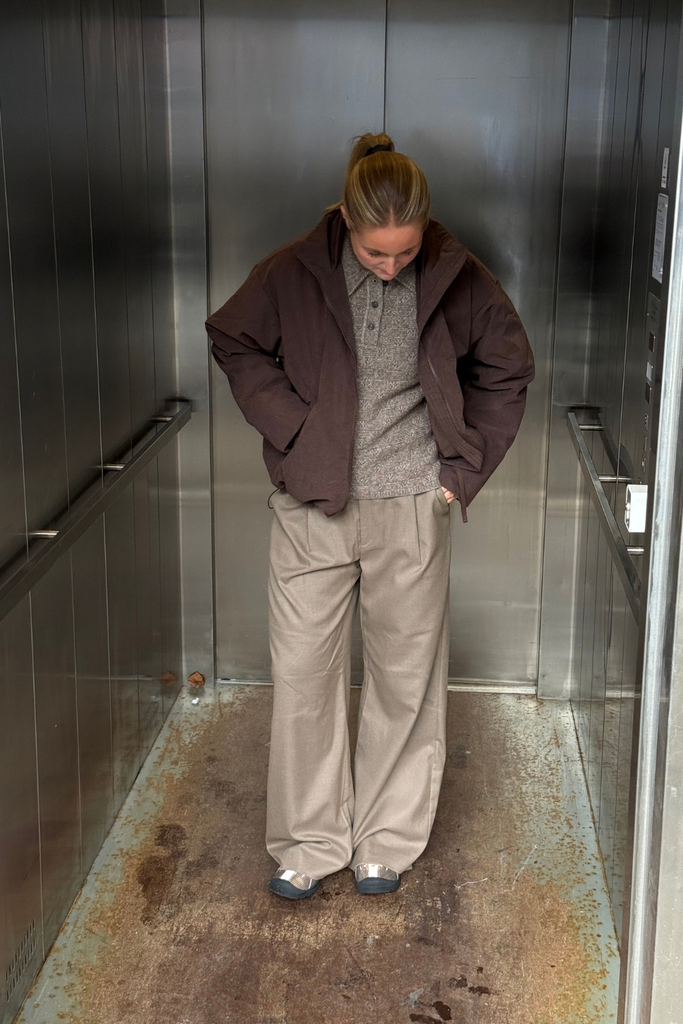 Jackie Polo Sweater - Taupe - Holzweiler