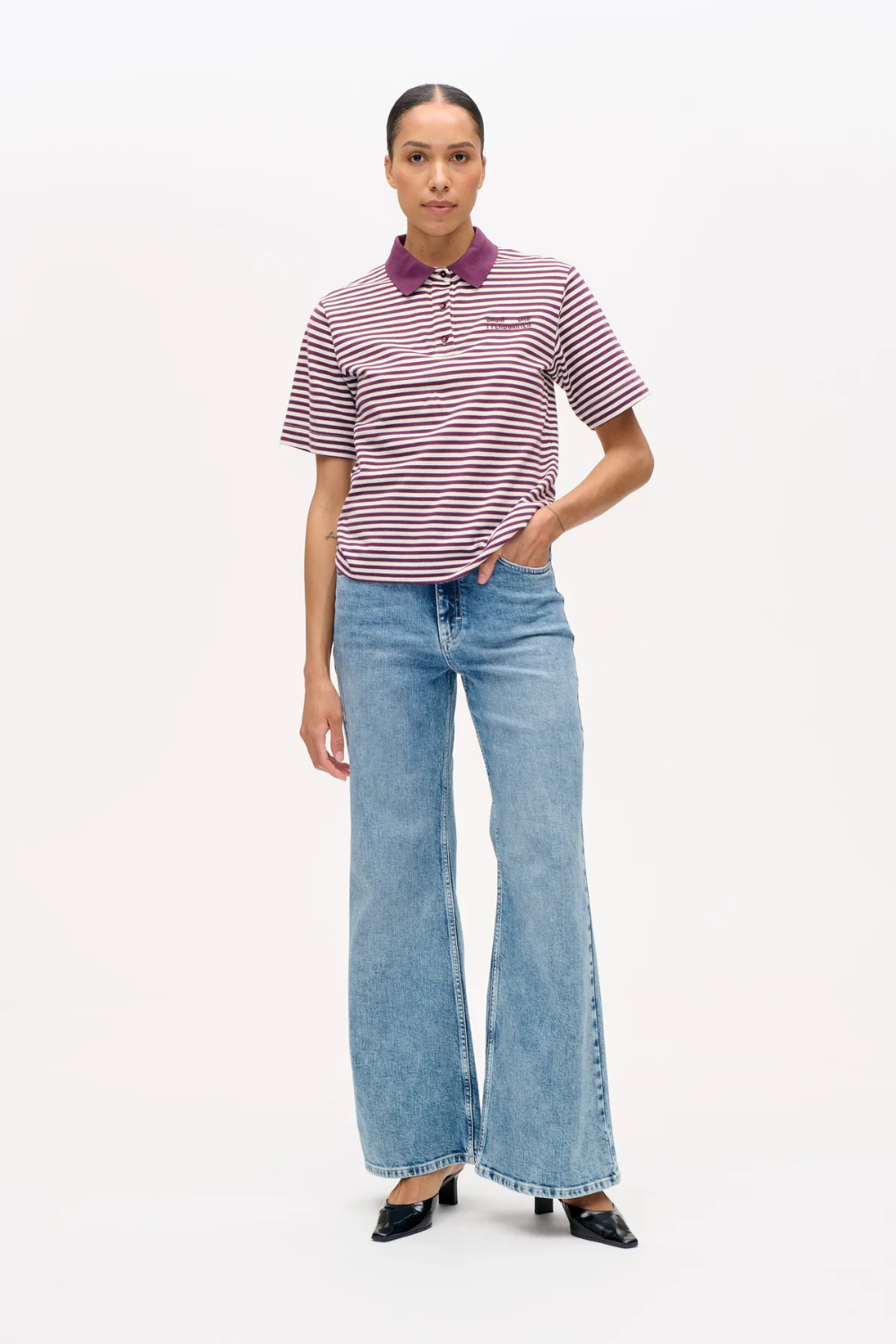 Jeanetta Top - Italian Plum Stripe - Baum und Pferdgarten