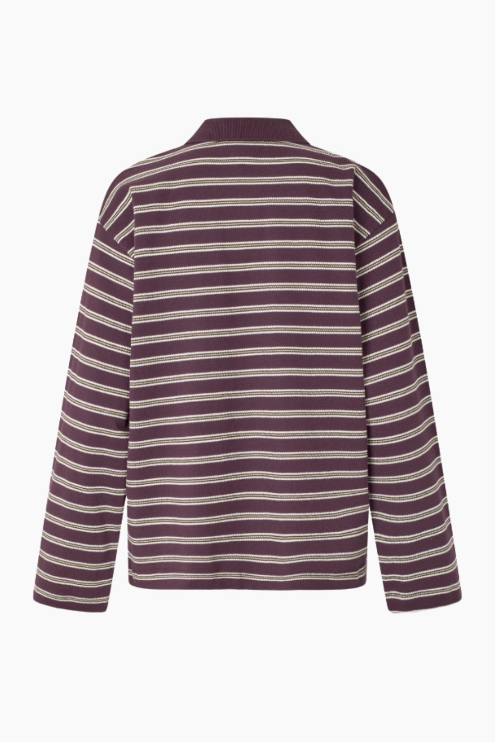 Jeanne Top - Plum Polo Stripe - Baum und Pferdgarten