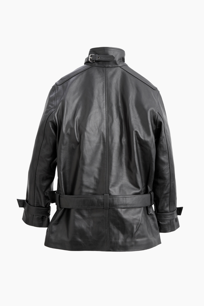 Jelena Leather Jacket - Black - Oval Square