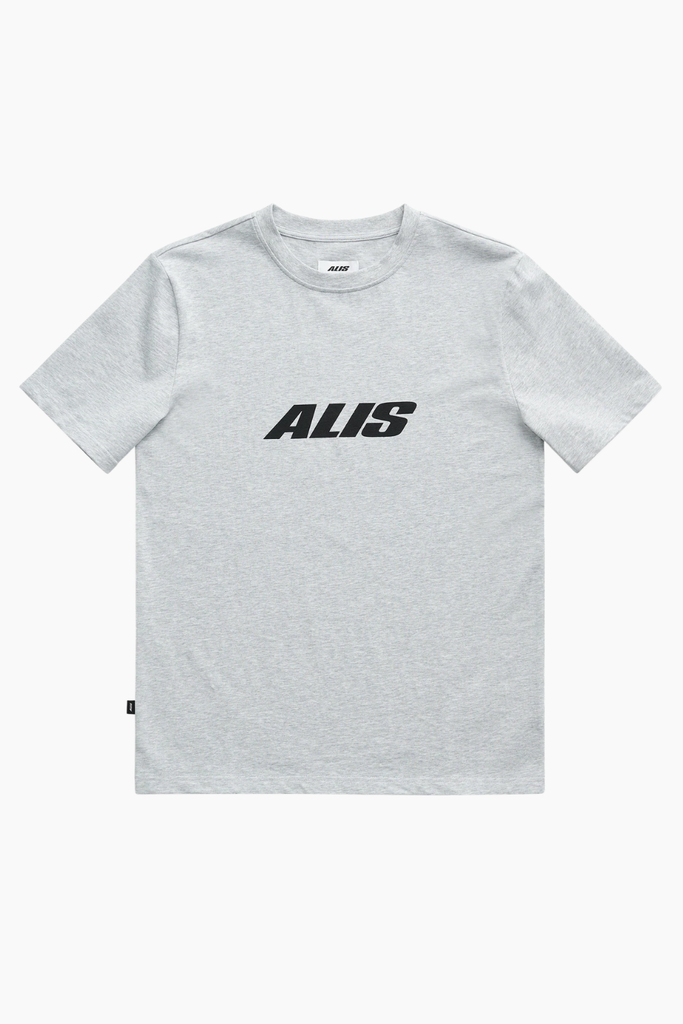 Jeron Essential T-shirt w/ Chest Logo - Grey Melange - ALIS