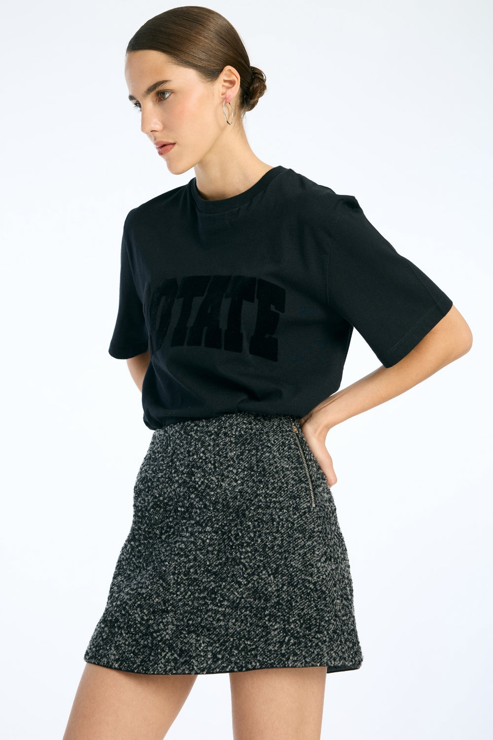 Jersey Oversized T-Shirt - Black - Rotate