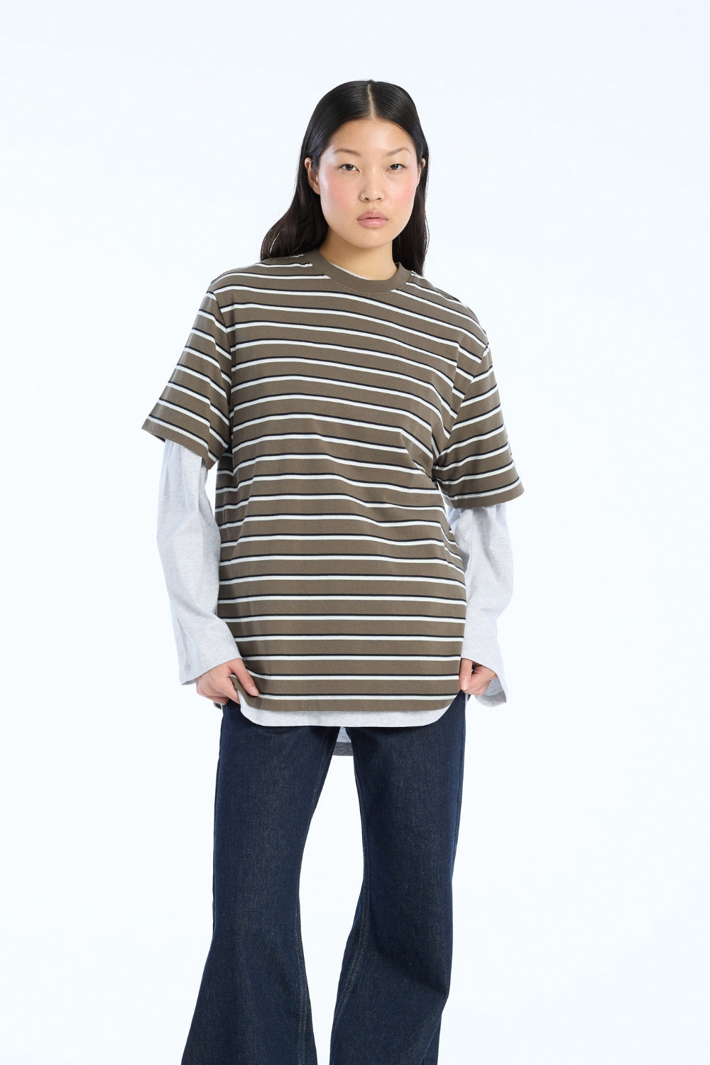 Jersey Oversized T-Shirt - Tarmac Comb. - Rotate