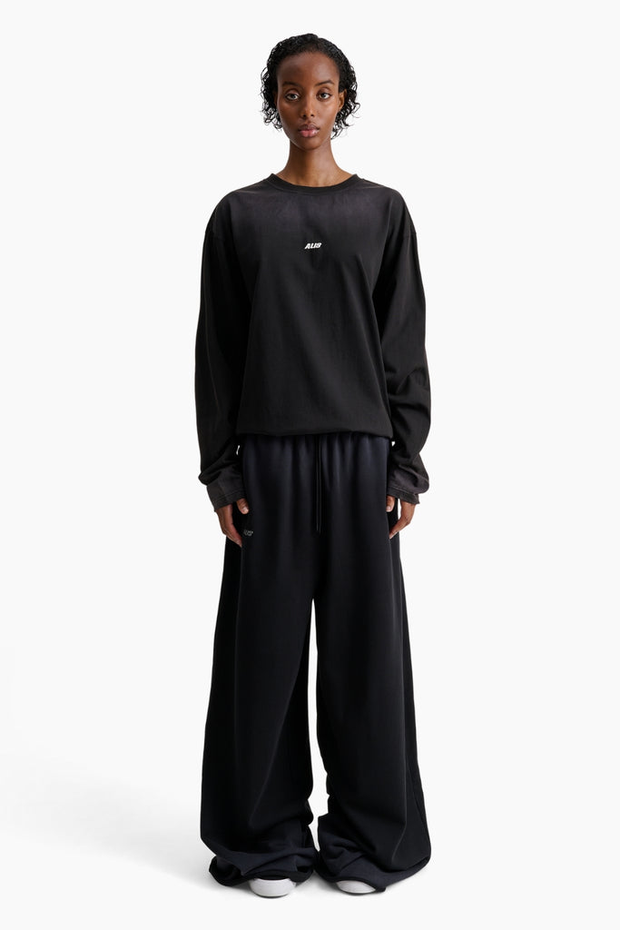 Joshua Long Sleeve w/ Logo - Solid Black - ALIS